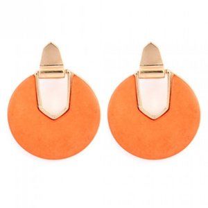 STONE DISC EARRINGS
